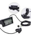 Electric Bike LCD Display Meter With Color Screen, Real-Time Speed, Ride Time, Power Usage, Battery Status And Temperature, 5-Pin SM Controller