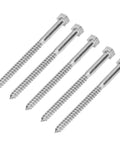 Beefy Stainless Steel Wood Hex Lag Self Tapping Screws M8x120MM With Half Thread And Integrated Design for Easy Install
