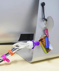 Reusable Silicone Magnetic Cable Ties For Organizing Cables Bundling Wires And Quick DIY Fixes in use on computer cables