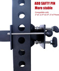 Upgrade Hamstring Curl Sit Up Bar Attachments for Power Racks With Pin Rod and 3 Adjustable Holes, fits 2x2 to 3x3 uprights