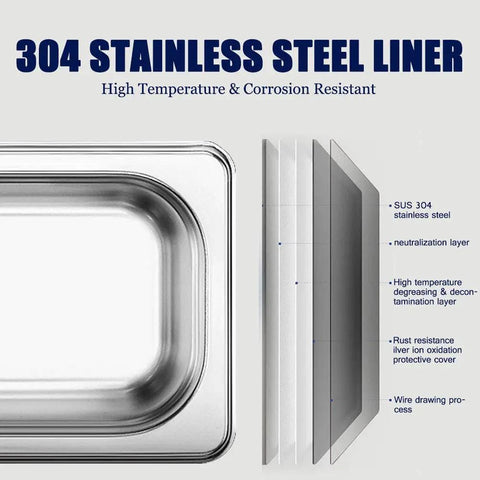 Heavy Duty 4.5L Ultrasonic Cleaner With 180W Cleaning Power And 150W Heating 304 stainless steel tank detail