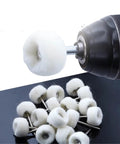 Wool Felt Mini Polishing Brush Wheel Set 60 Pieces 3 Millimeter Shaft Heads For Car Detailing Rotary Tools Drills And Pneumatic Polishers Get A Slick Consistent Finish