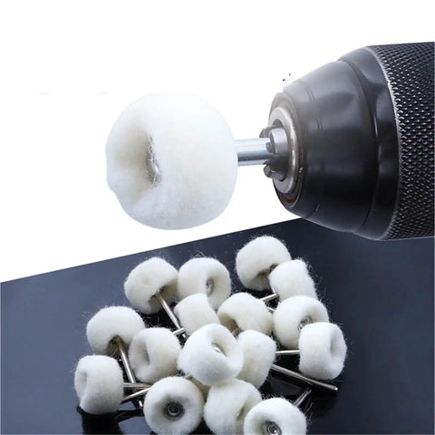Wool Felt Mini Polishing Brush Wheel Set 60 Pieces 3 Millimeter Shaft Heads For Car Detailing Rotary Tools Drills And Pneumatic Polishers Get A Slick Consistent Finish