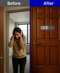 Before and after using Do Not Disturb Welcome Slider Door Sign For Home Office No Drama Privacy Sign With Easy Install Premium MDF