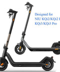Two electric scooters side by side showing compatibility with NIU KQi2 KQi2 Pro KQi3 KQi3 Pro models for throttle replacement.