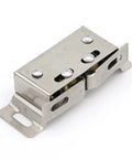 Stainless Steel Wardrobe Door Double Ball Roller Catch Latch Door Closer In Silver for closet doors