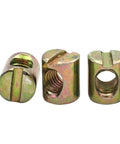 Heavy Duty Barrel Nuts And Cross Dowels For Furniture M6 M8 Slotted Steel Or Stainless With Zinc Plating Pack Of 10 20 50