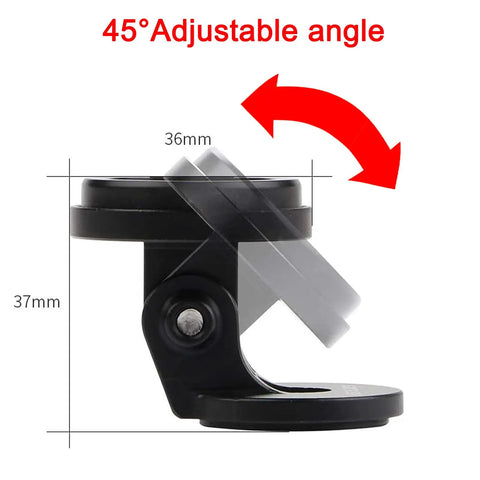 Beefy Adjustable Out Front Bike Computer Mount For One And One Eighth Inch Steerer Tube Built From 6061 T6 Aluminum CNC Machined, side view showing adjustable angle.