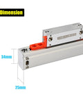 0.001mm Linear Glass Scale KA Series 70 To 420mm Travel With TTL 1um Optical Encoder Sensor Ruler for CNC machines, 34mm x 25mm dimensions