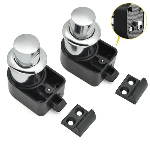 Rugged Boat Cupboard Cabinet Door Lock With RV Button Push Latch Easy Install Heavy Duty Camper Trailer Latch For Secure Storage