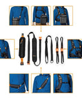 PhotoSport 24L AW III Hiking Camera Backpack With Side Access showing multiple carrying straps and configurations.