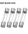 4 Pcs 6x30mm Fuse Holders For Panel And Chassis Mount Glass Fuse Sockets With Fast Blow 15A Fuse Kit shown