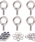 304 Stainless Steel M5 Eyebolts Set With Lock Nuts Lock Washers And Flat Washers 36 Pieces For Lifting And Machinery Use Built Tough For Real Rigging Gear