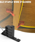 Super Clean Cable Stackers With 25 Count Pack Of Sturdy Plastic Wire Clips And Stainless Steel Nails for organizing wires on drywall.