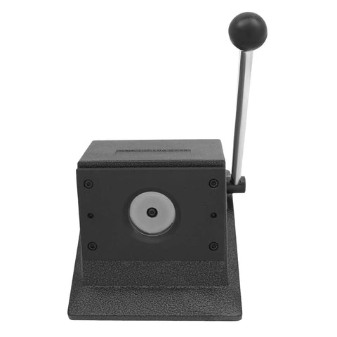Heavy Duty Pro Round Hole Punch Die Cutter 48.5mm for badge making, front view, showing steel alloy body and handle.