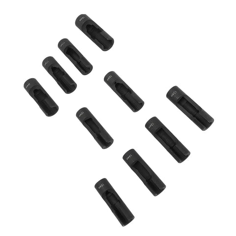 Shop Approved One Half Inch Fuel Line Socket Wrench Set Crafted From Chrome Vanadium Steel Injector Disconnect Tools shown in multiple angles.