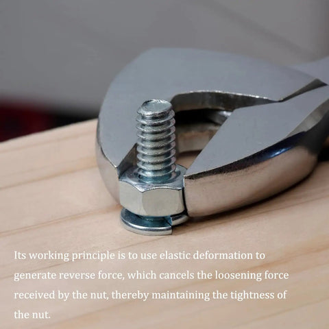 14 Pack 304 Stainless Steel Split Lock Washers For 22mm Inner Diameter being used under bolt and nut to dampen vibration