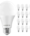 Dope Bright A19 LED Bulbs 100W Equivalent Dimmable 5000K Bright White Lighting, 1600 Lumens, Enclosed Fixture Rated, 16 Pack