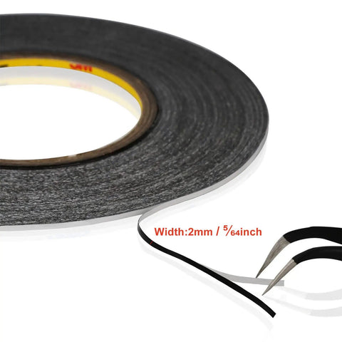 Close-up of 2mm LCD Repair Tape Kit With Tweezers For Screens, Sticky Waterproof Adhesive Tape, high tensile adhesion featured.