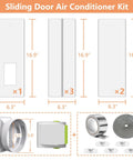 Sliding Door Air Conditioner Vent Kit With Universal Five Point Nine Inch Hose And Coupler For Window Or Sliding Glass Doors