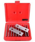 Garage Ready Premium Workshop Grade Precision Machinist Parallels Eighth Inch Thick Five Inch Long Ten Matched Pair Drill Press Layout Blocks Hardened Tool Set in red storage case.