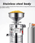Heavy Duty Commercial Soymilk Maker With Auto Slurry Separator And Wide Mouth Feeder, Stainless Steel Tofu Refiner for smooth brewing.
