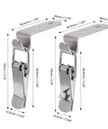 90 Degree Duck Mouth Buckle Lock With Silver Metal Spring Hasp Latch for Cabinets and Wooden Boxes Heavy Duty Draw Clasp with dimensions