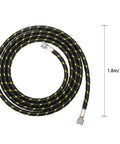 Professional Airbrush Hose With Oil Water Separator Versatile Nylon Tube 5 9 Ft Flexible Extension Connects To Compressors Heavy Duty 1 8 Inch Female Fittings Ensure No Drips For Pros Working On Studio High Perf Spray Results. Coiled 1.8m nylon airbrush hose with metal fittings