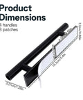 4 Pack Self Stick Cabinet Handles Pulls No Drill Install ABS Plastic Drawer Pulls Instant Upgrade For Cabinets Black dimensions