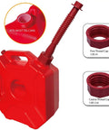 Red Gas Can Spout Replacement Kit For Half Five And Ten Gallon Cans With Two Different Sized Screw Collar Caps