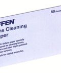 Tiffen Lens Cleaning Paper box, 50 sheets, white with blue TIFFEN logo.
