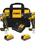 20V Max Cordless Drill And Impact Driver Combined With Angle Grinder Dual Battery Charger Power Tool Kit With Durable Carrying Case