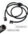 Universal Marine Fuel Line Hose 3/8 Inch ID, 7 Ft With Primer Bulb and Steel Clamps for Outboard Boat RV Gas Transfer