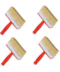 Four Piece Stain Applicators Set With Natural Bristles For Decks Terraces And Furniture Coating Projects Rustproof Ferrules