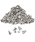 Top Shelf 100 Pair Cone Spike Screwback Studs For Dope Punk Leather Crafting And Sweet Diy Metal Jewelry Projects Clean Hardware Rivets with silver zinc alloy cone spikes and screwbacks.