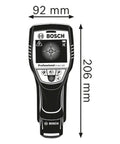 Road Ready 5 In 1 Wall Scanner And Electronic Stud Sensor with LCD display measuring 206 mm by 92 mm for detecting materials.