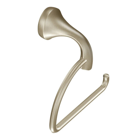 Eva Brushed Nickel Wall Mounted Toilet Paper Holder European Single Post With Open Design For Easy Roll Changes