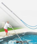 Rock Solid Aluminum Pool Safety Hook With 3.3 Foot Telescopic Pole For Emergency Drowning Rescue And Wall Cleaning Gotta Have This Heavy Duty Lifesaver being used for rescue.