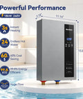 18Kw Electric Tankless Water Heater Delivers Kickin Instant Heat At 240V With 4.9 GPM Flow For Smooth Hassle Free Setup In Kitchens Bathrooms And Apartments Featuring A Heavy Duty Rig And Reliable Daily Power For Every Home Upgrade.