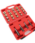 Super Cool 64 Piece Thread Repair Kit For Cars And Trucks To Fix Broken Oil Pan Drain Plug Holes In Sump Gearbox And Diff With Taps And New Plugs open red case with taps and plugs