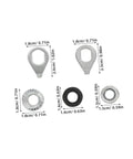 Beefed Up Heavy Duty Bicycle Wheel Axle Nut Kit With Carbon Steel Nuts And Anti Rotation Tab Washers For Mountain And Road Bikes Secure Retention Hardware To Prevent Loosening During Rough Rides, 1.8cm and 1.5cm washers