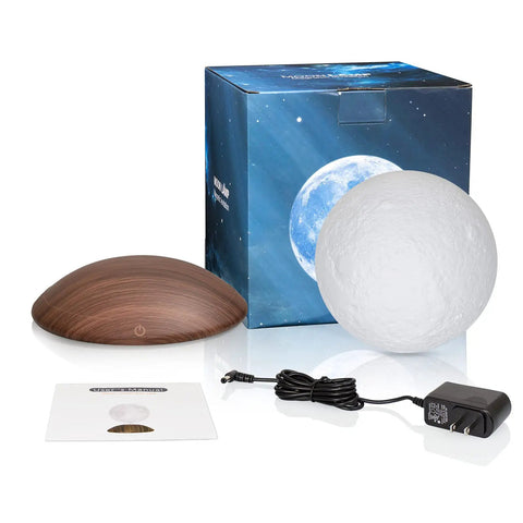 Magnetic Levitating Moon Lamp Floating Moon Light Spinning Night Light With Arc Base Remote Timing Three Color Modes Dope 5.9 Inch Gift For Kids Friends Home Decor Gift Idea