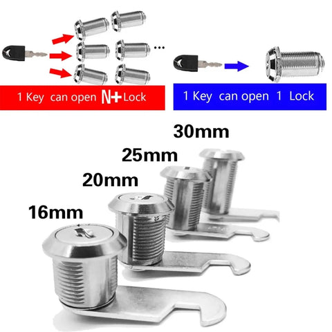 Cam Lock Drawer Cabinet Lock Kit 16 20 25 30mm For Office Desk File Cabinet Letter Box And Mailbox DIY Friendly