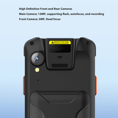 Back view of Rugged Workhorse Handheld Barcode Scanner With 4G WiFi Bluetooth 3GB RAM 32GB ROM 4 Inch Screen IP66