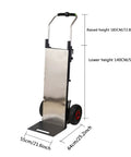 Super Slick Electric Stair Climber Cart That Folds Like A Champ With Massive Battery Life To Haul Heavy Cement Or Sand Up Stairs Without Breaking A Sweat At 550 Pounds Capacity Plus Smooth Motorized Grip For Any Tough Job with dimensions.