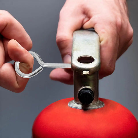 Premium Fire Extinguisher Pin Set With Red Tamper Seals For Home And Office Vehicle Safety Locks Fits most standard models in use.