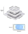 Dimensions of Mini Crystal Chandelier LED Ceiling Light Two Layer Flush Mount Fixture For Hallway Staircase Kitchen And Bathroom