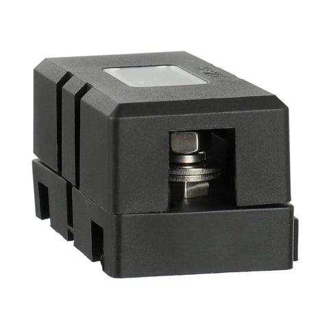 Top Shelf Heavy Duty 50 Amp Midi Fuse Holders And Bolt On High Current Screw Fuses Pack Of Two Zinc Terminals side view with bolt mounting.