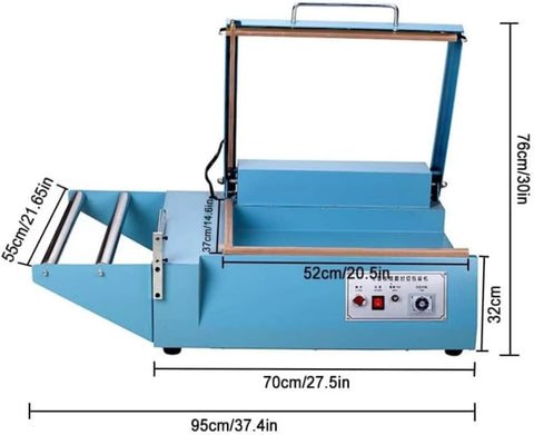Impulse Heat Sealer Shrink Wrap Machine For Books Cds And Food with 70cm x 55cm size, durable iron build for easy packing.