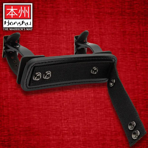 Heavy Duty Leather Frog For Swords MOLLE Compatible Carry System Built Tough For Boshin Swords UC3176 UC3125, black sheath